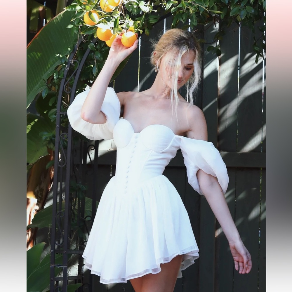 ADEIRLINA here comes the sun dress in white.